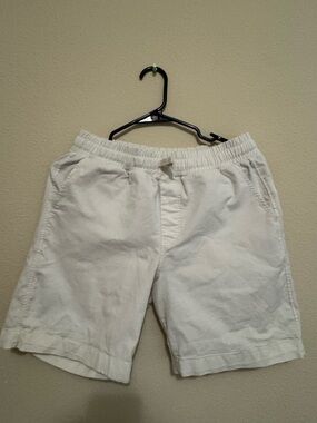 Aeropostale Men's White Flat Front Casual Shorts